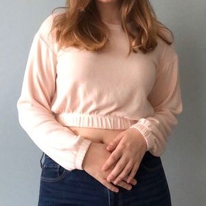 Baby pink shear shirt